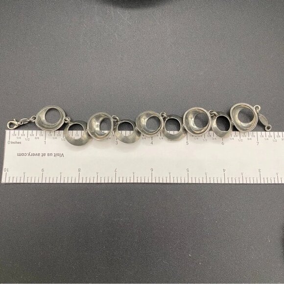 Brutalist Atomic Design Circular Bracelet Signed Osmose Made In Canada - Picture 10 of 17